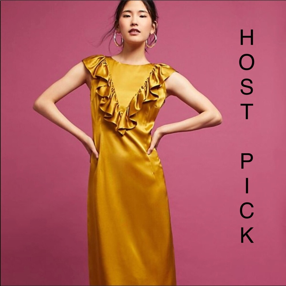 Out of stock Anthropologie raffled satin dress - Picture 1 of 8